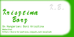 krisztina borz business card